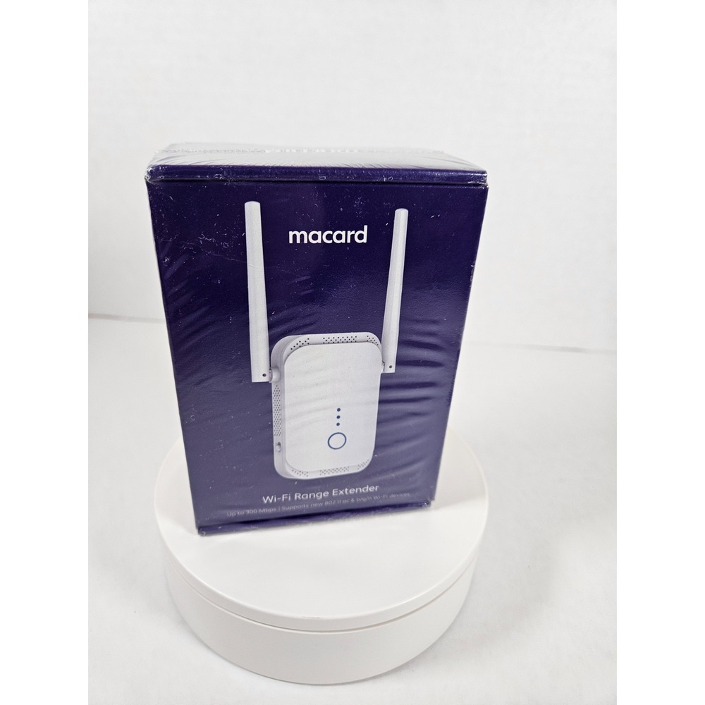 Macard WiFi Range Extender N300 White New In Box See Photos